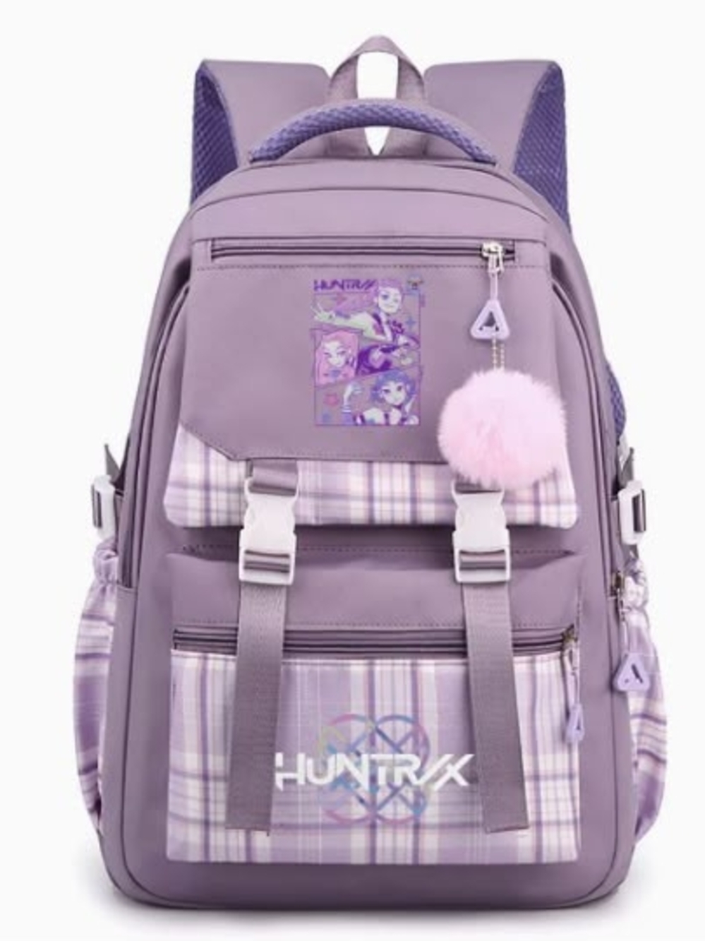 Lavender Plaid Women's Backpack
